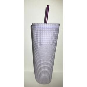Starbucks ~ Grid Tumbler ~ Matte Lilac ~ 24 Oz Cold Cup ~ Limited
Edition